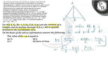 A circle is the locus of a point in a plane such that its distance ...