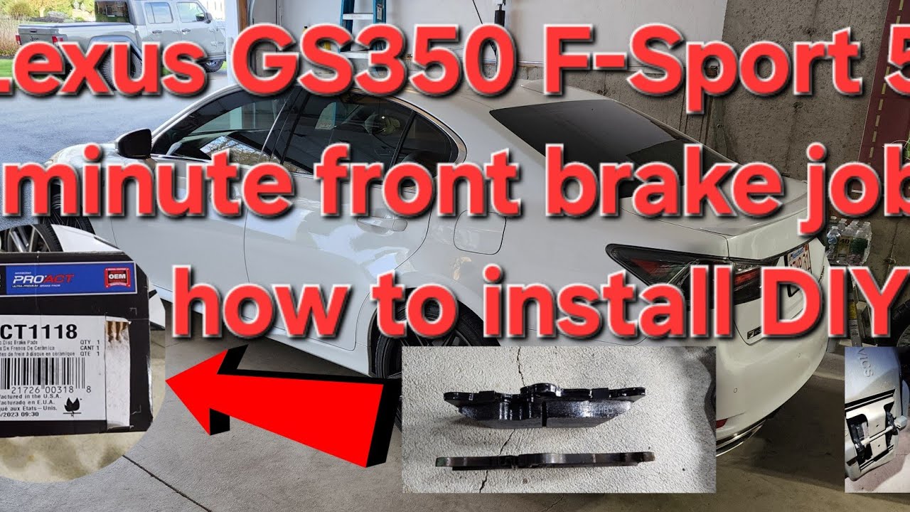 Lexus GS350 FSport 5 minute front brake job how to install DIY! howto how diy viral lexus