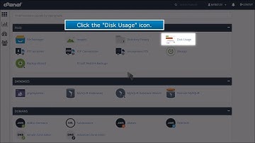 How to use the Disk Space Usage tool in cPanel