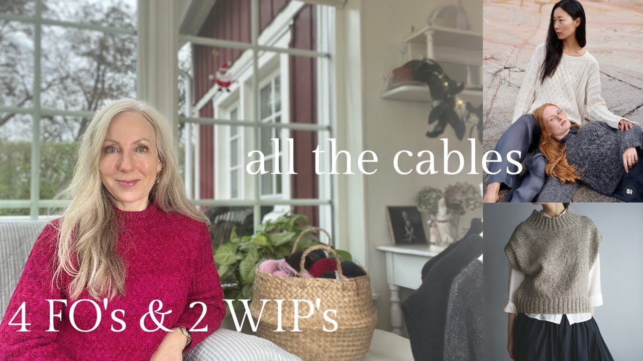 A knitting episode (31): Aurelia Pullover, Into the forest sweater, Cocoon Chokki & Envelope Beanie