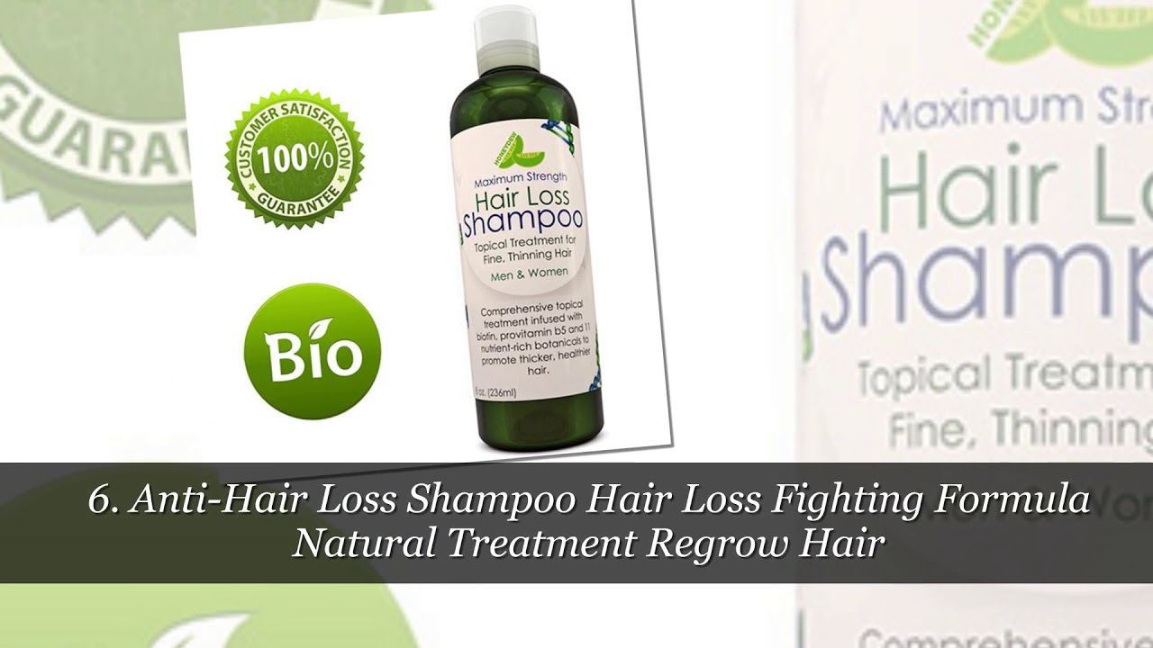 Top 10 Best Shampoo For Hair Loss Youtube