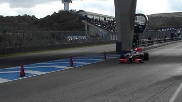 Jenson Button - Pit Out - Jerez Testing 2010