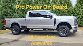 2023 Super Duty Pro Power On-Board - All Questions Answered
