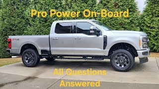 2023 Super Duty Pro Power OnBoard  All Questions Answered