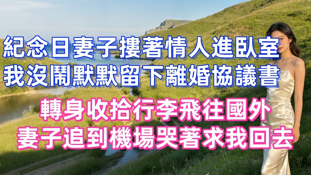紀念日妻子摟著情人進臥室，我沒鬧默默留下離婚協議書，轉身收拾行李飛往國外，妻子追到機場哭著求我回去