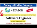 HEXAGON off Campus Drive Freshers(0-3 years) | Software Engineer | Salary 6 LPA+ #freshersjobs