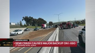Major crash near Dublin snarls traffic on I-680