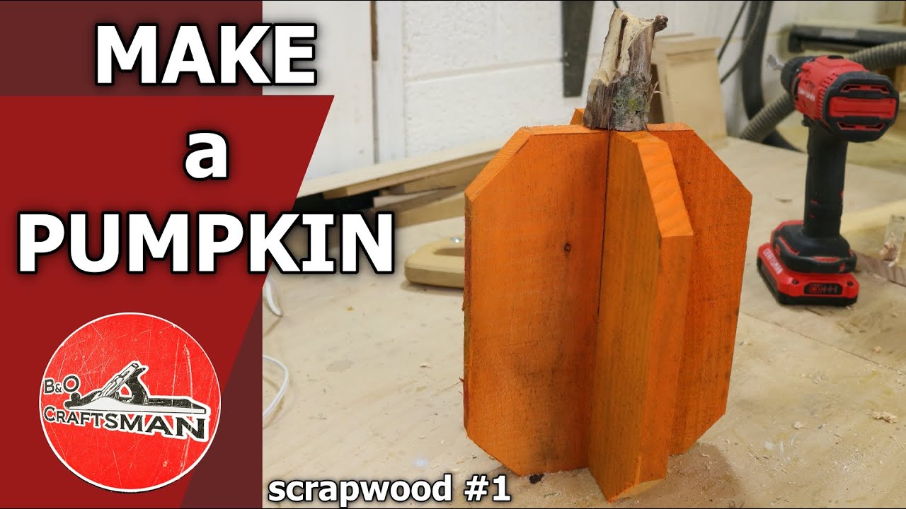 DIY wood pumpkins using scrap 2x4 wood - Wilshire Collections
