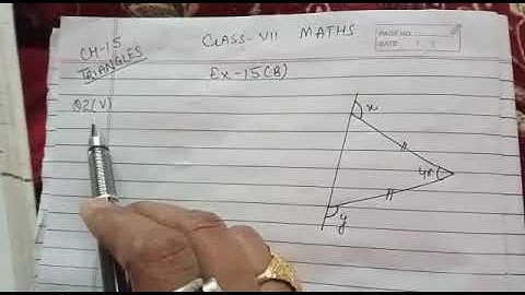 Q2(v)Ex- 15 B ch -15 Triangles Class VII ICSE BOARD maths by love with mathematics