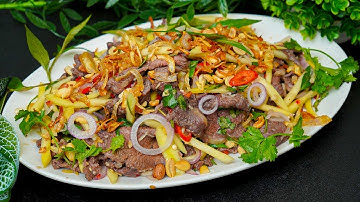 Cách làm Gỏi Bò Rau Răm không ra nước, Bí quyết Thịt Bò mềm ngọt không bị dai | Bếp Nhà Giang