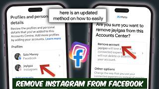 How To Unlink Instagram From Facebook Accounts Center 2026 How To Remove Instagram From Facebook