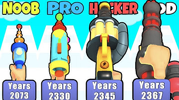 NOOB vs PRO vs HACKER vs GOD in Ray Gun Run