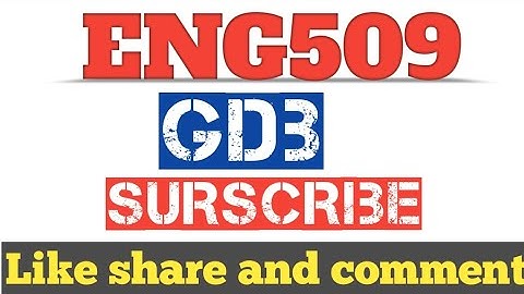 Eng509 GDB solutions Fall 2023