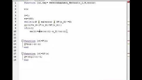 5.2 MATLAB Implementation of Newton Raphson Method (Urdu/Hindi Tutorial 2016) parhloo.com