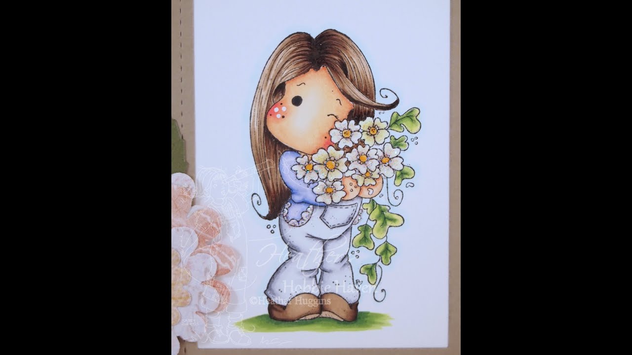 New Years Sakura Tilda Copic Coloring Card Kit - YouTube