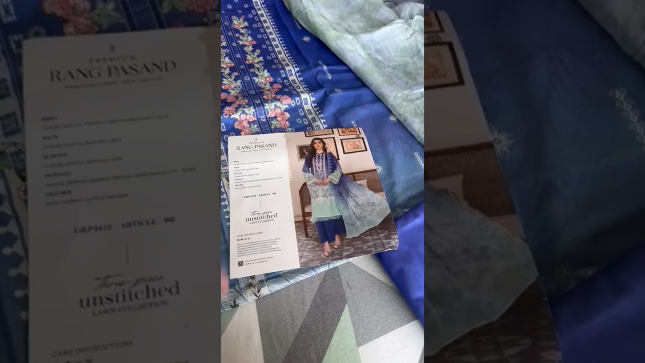 Rang pasand by Gul jee lawn emb suit ready to dispatch