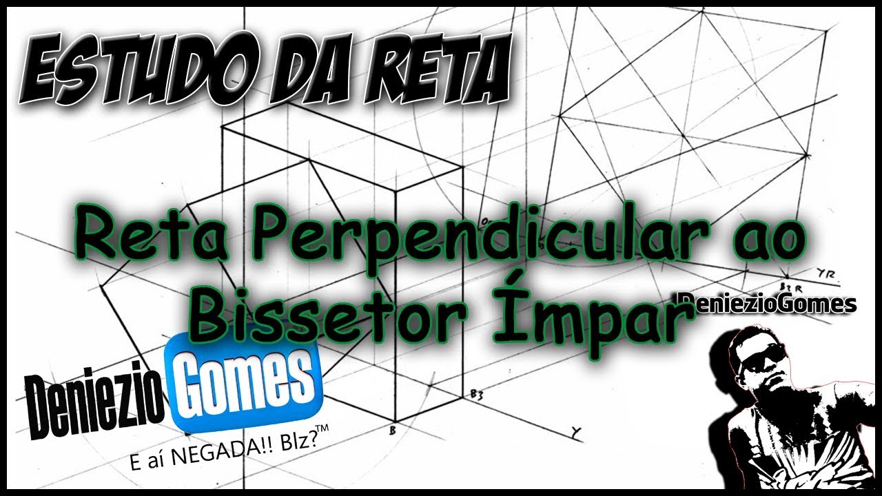 Geometria Descritiva - RETA PERPENDICULAR AO PLANO BISSETOR ÍMPAR
