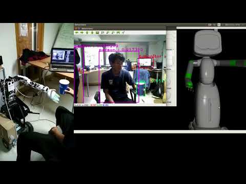 reaching motion using yolo object detection, rgb-d camera, and inverse kinematic