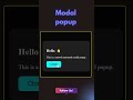 Simple Modal popup Code using HTML and CSS #shorts #htmlcss