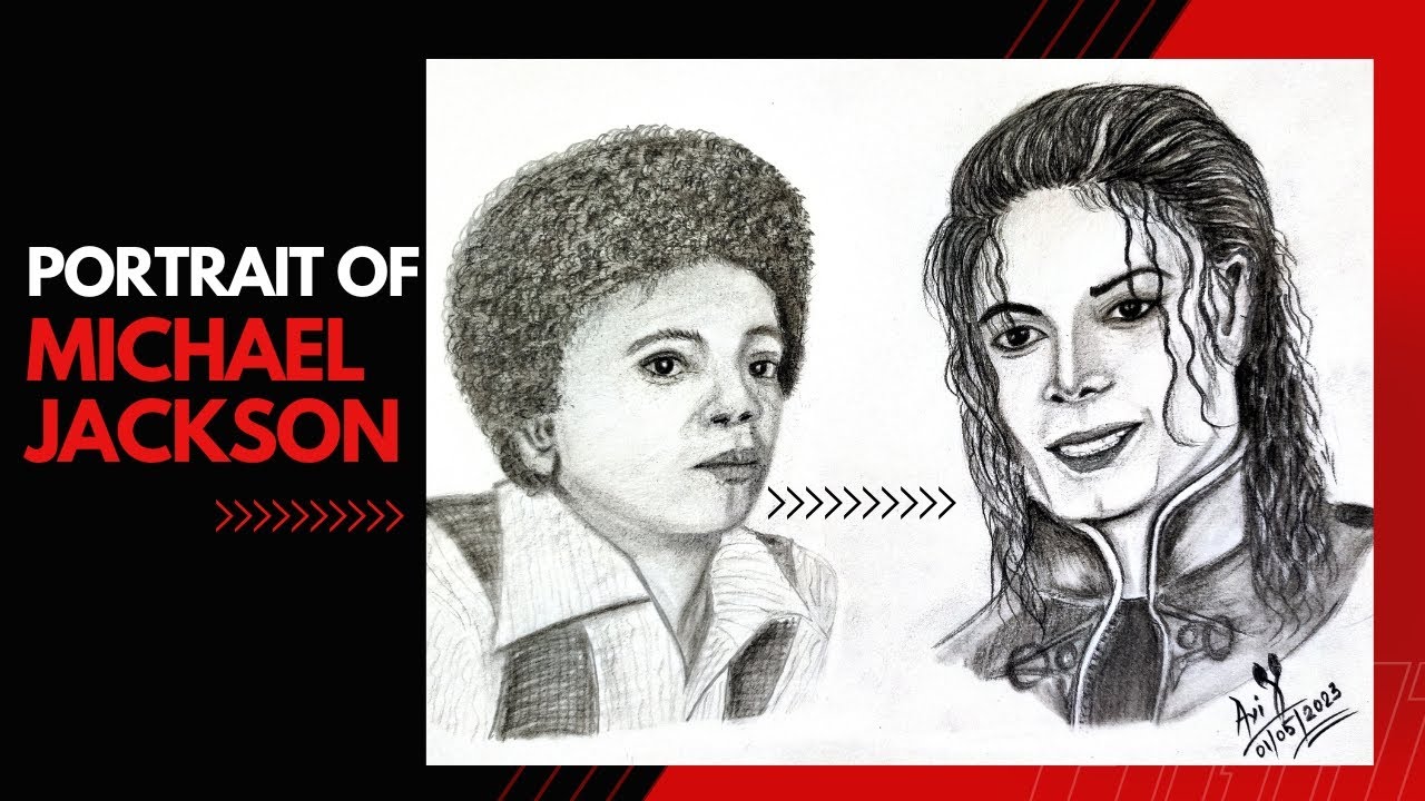 HOW TO DRAW |Michael Jackson|Portrait|step by step ⏳ lapsed - YouTube
