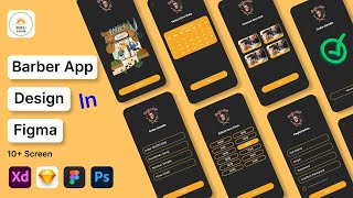 How to Design Barber App | UI Design in Figma | Barber App UI/UX Design | Create Barber App in Figma screenshot 2