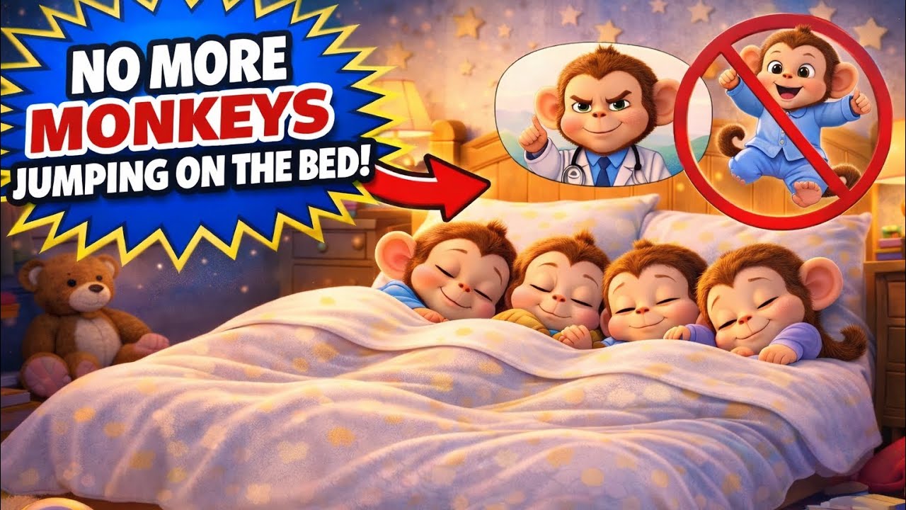 Five Little Monkeys Jumping on the Bed | Nursery Rhymes - YouTube
