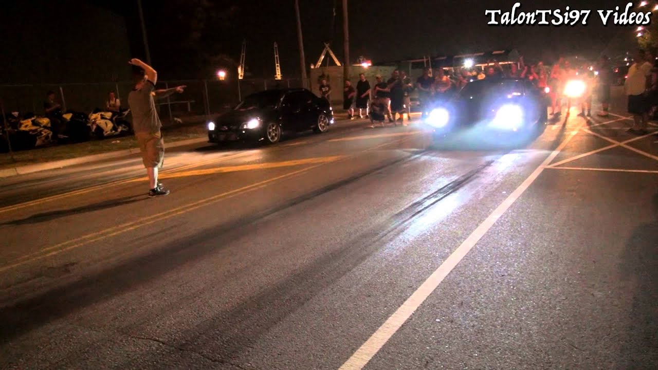 Big Turbo Evo vs Roush Blown Mustang Dig Race - YouTube