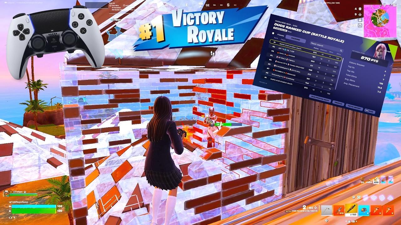 1st Place Unreal Duo Ranked Cup 🏆+ BEST Controller Settings For AIMBOT ...