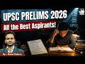 Alll The Best to All UPSC Aspirants for UPSC CSE Prelims 2026! | Rahul Yadava | StudyIQ IAS English