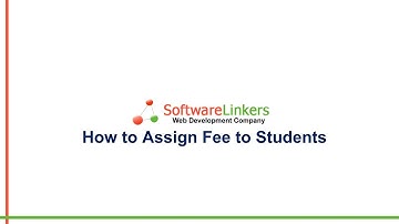 How to assign fee to students in the SoftwareLinkers School Management Software