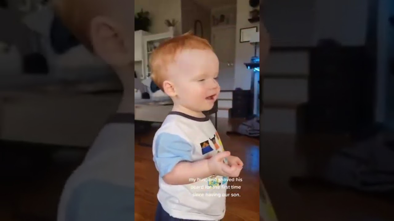 Baby Didn't Recognize his Dad after he Shaved his Beard!
