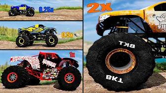 Big vs Medium vs Small Monster Trucks #13 - Beamng drive