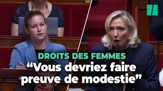 Attaquée par Panot sur les droits des femmes, Le Pen la renvoie à ses « amitiés »  avec le Hamas