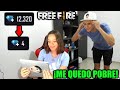 ¡MI NOVIA ME GASTA TODOS MIS DIAMANTES DE FREE FIRE EN DIRECTO Y TERMINO CON ELLA! *2000$*