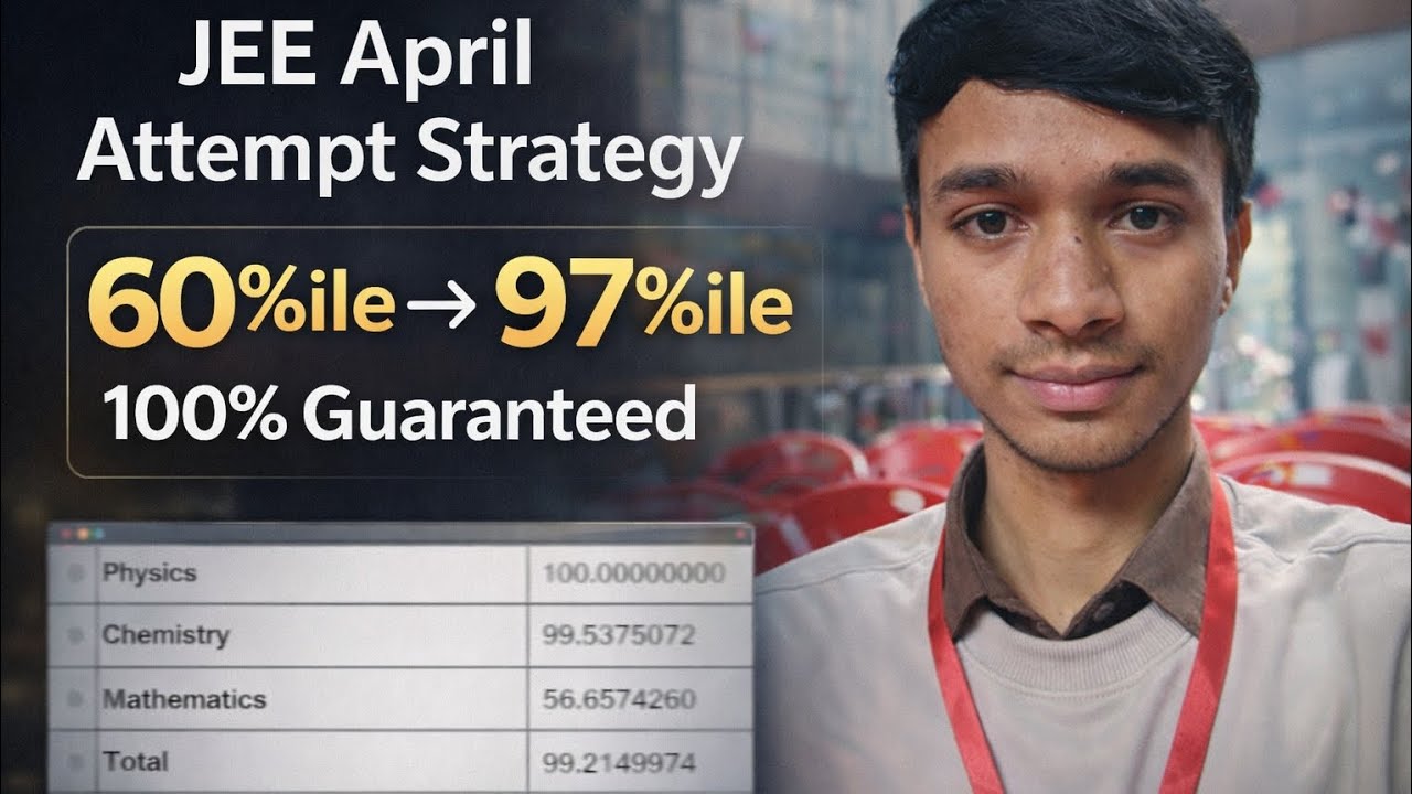 JEE Mains 2026: Realistic Strategy ⚠️ 60 to 95%ile possible , 97+% possible in 30 days | NIT Comfirm