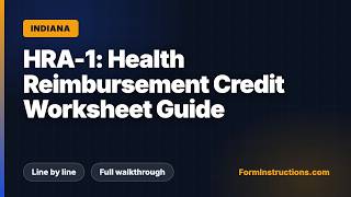 Indiana HRA-1: Health Reimbursement Credit Worksheet Guide