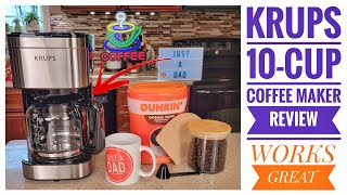 KRUPS Simply Brew Family 10-Cup Drip Coffee Maker Review  & How To Make Coffee