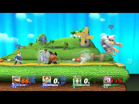amiiboバトル　ドンキーコング&Miiファイター剣術タイプ　V.S.　パルテナ＆メタナイト