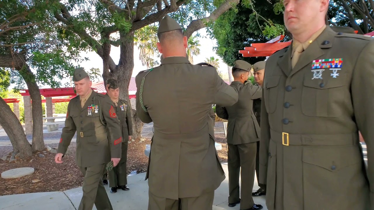 Marines Wear French Unit Award Honoring