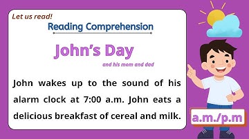 GRADE 4-6 Reading Comprehension Practice I TIME: A.M./ P.M.  I  Let Us Read! I with Teacher Jake