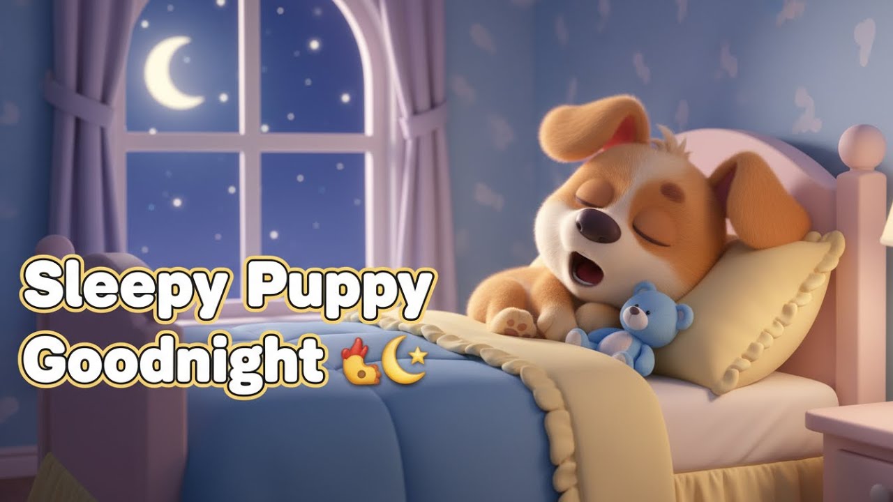 Baby Sleep Music 🐶 | Sleepy Puppy Goodnight | Calm Breathing Lullaby