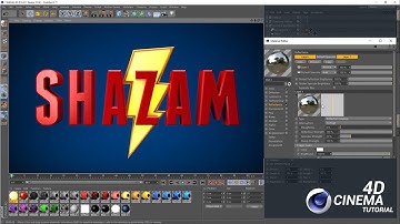 How to Create 3d Text in Cinema 4D | SHAZAM⚡⚡