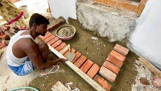 Terrific Work in Staircase-How to build a Stairs in properly-Using by Sand and cement mixer