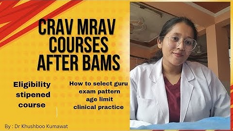 All about CRAV MRAV courses after bams #ayurveda #career #motivation #vaidya #stipend #afterbams