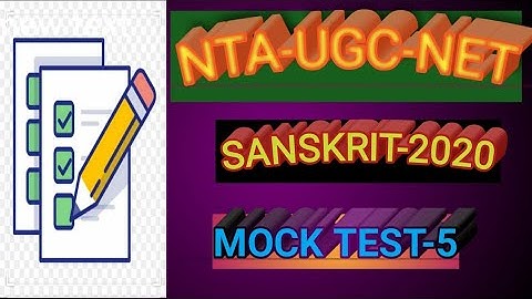 NTA-UGC-NET Sanskrit mock test-5
