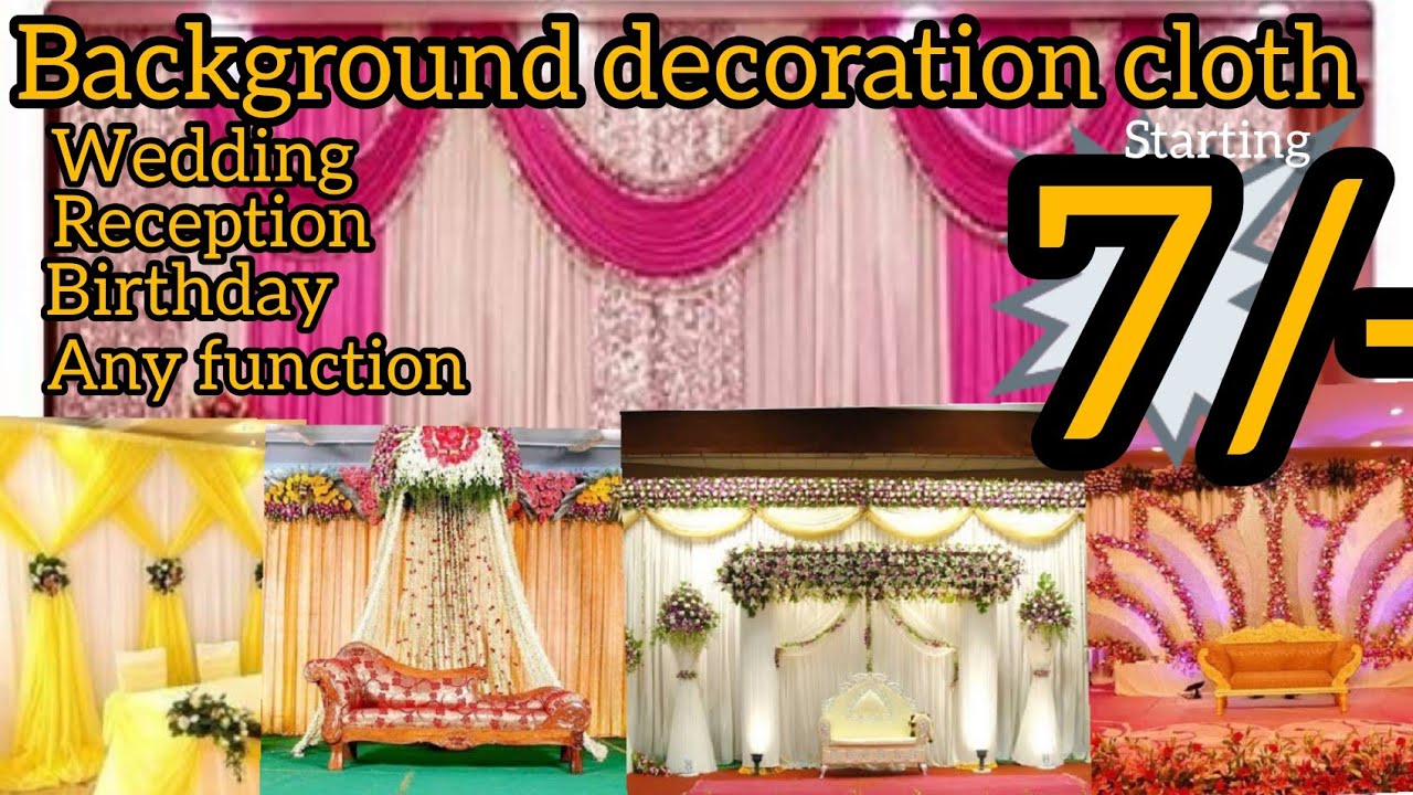 background decoration cloth for wedding, reception, birthday, any function/  courier available - YouTube