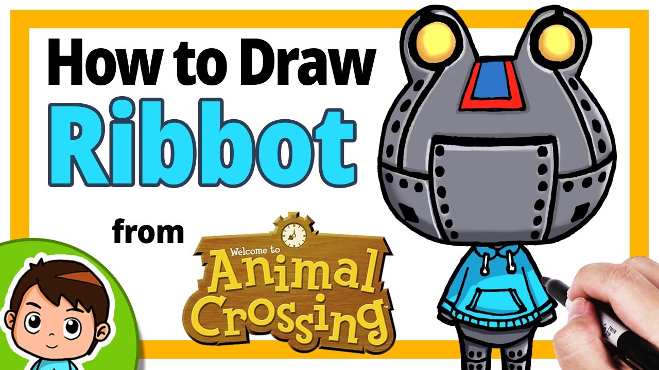 Animalcrossing Raddle Ribbot How to draw Ribbot | Animal Crossing | Step by step drawing tutorial ...