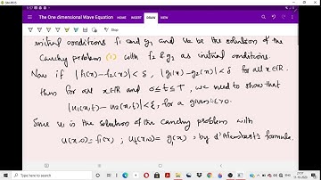 Lecture 5 - Well posedness of a Cauchy problem for One dimensional wave equation