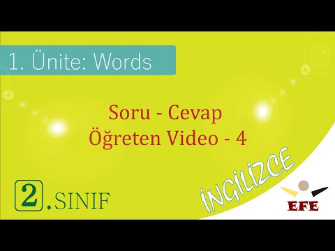 2. Sınıf İngilizce Dersi Ünite 1 Words I Türkçe ve İngilizcedeki Benzer Sözcükler 4