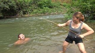 Unique Fishing Meet Bad Guy, Fishing Many Catfish